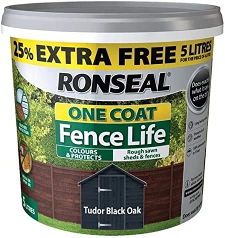 tudor black oak fence paint|tudor black ronseal fence life.